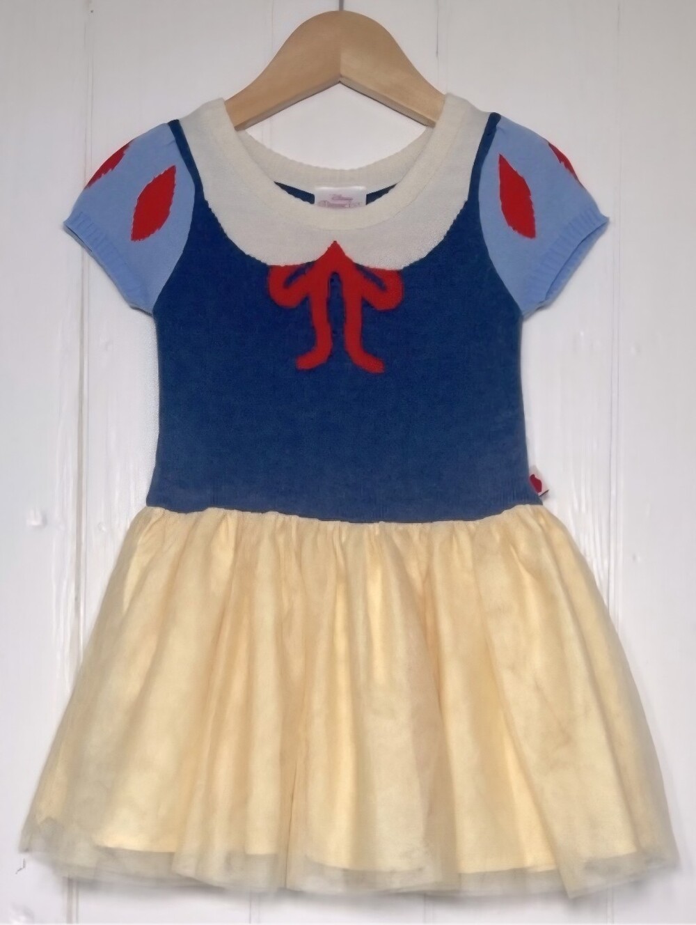 DISNEY PRINCESS Knit Snow White Tulle Dress Up Costume Girl's 4T Cosplay EUC
